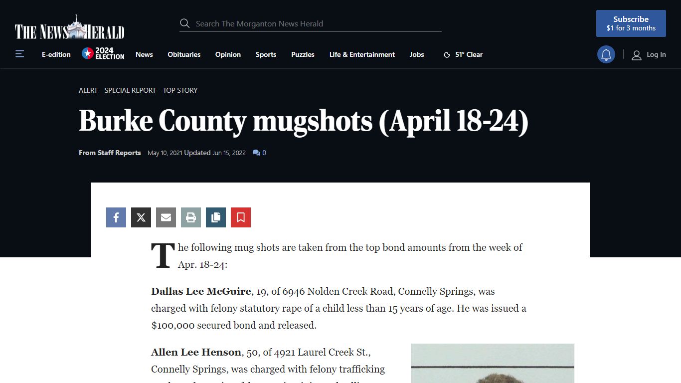 Burke County mugshots (April 18-24) - News Herald